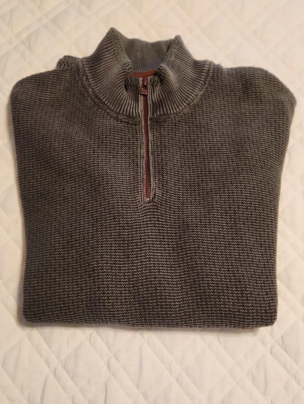 Carbon2Cobalt Men's  Quarter-Zip Knit Sweater, size XL